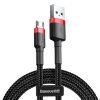 Baseus Cafule Cable durable nylon cable USB / micro USB 2A 3M black-red (CAMKLF-H91)