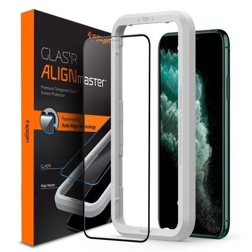 TEMPERED GLASS Spigen ALM GLASS FC IPHONE 11 PRO MAX BLACK