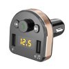 Dudao Bluetooth FM transmitter car charger MP3 3.1 A 2x USB black (R2Pro black)