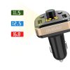 Dudao Bluetooth FM transmitter car charger MP3 3.1 A 2x USB black (R2Pro black)