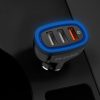 Dudao Car Charger Quick Charge Quick Charge 3.0 QC3.0 2.4A 18W 3x USB Black (R7S black)