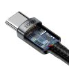 Baseus Cafule nylon cable USB Type C Power Delivery 2.0 100W 20V 5A 2m gray (CATKLF-ALG1)