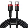 Baseus Cafule nylon cable USB Type C Power Delivery 2.0 100W 20V 5A 2m black (CATKLF-AL91)