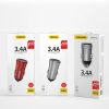 Dudao 3.4A smart car charger 2x USB silver (R6S silver)