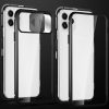 Wozinsky Magnetic Cam Slider Case Full Body Cover built-in front glass lens rotector for Huawei P40 black