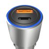 Dudao USB / USB Car Charger Type C Power Delivery Quick Charge 22.5 W Gray (R4PQ)