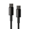 Baseus USB Type C - USB Type C cable Power Delivery Quick Charge 100 W 5 A 1 m black (CATWJ-01)