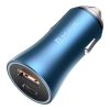 Baseus Golden Contactor Pro fast car charger USB Type C / USB 40 W Power Delivery 3.0 Quick Charge 4+ SCP FCP AFC blue (CCJD-03)