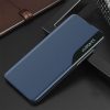 Eco Leather View Case elegant bookcase type case with kickstand for Samsung Galaxy A72 4G blue