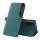 Eco Leather View Case elegant bookcase type case with kickstand for Samsung Galaxy A72 4G green