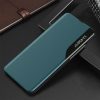 Eco Leather View Case elegant bookcase type case with kickstand for Samsung Galaxy A72 4G green