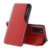 Eco Leather View Case elegant bookcase type case with kickstand for Samsung Galaxy A72 4G red