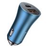 Baseus Golden Contactor Pro fast car charger USB Type C / USB 40 W Power Delivery 3.0 Quick Charge 4+ SCP FCP AFC + USB Type C cable - Lightning blue (TZCCJD-03)