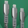 Dudao USB braided cable - micro USB 5 A 1 m gray (L3PROM gray)