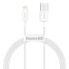 Baseus Superior USB - Lightning cable 2.4A 1 m White (CALYS-A02)