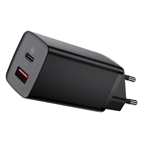 Baseus GaN2 Lite fast charger 65W USB / USB Type C Quick Charge 3.0 Power Delivery (gallium nitride) black (CCGAN2L-B01)