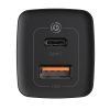 Baseus GaN2 Lite fast charger 65W USB / USB Type C Quick Charge 3.0 Power Delivery (gallium nitride) black (CCGAN2L-B01)