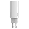 Baseus GaN2 Lite fast charger 65W USB / USB Type C Quick Charge 3.0 Power Delivery (gallium nitride) white (CCGAN2L-B02)