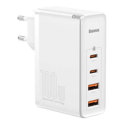 Baseus GaN2 Pro gyorstöltő 100 W USB / USB Type C Quick Charge 4+ tápellátás fehér (CCGAN2P-L02)