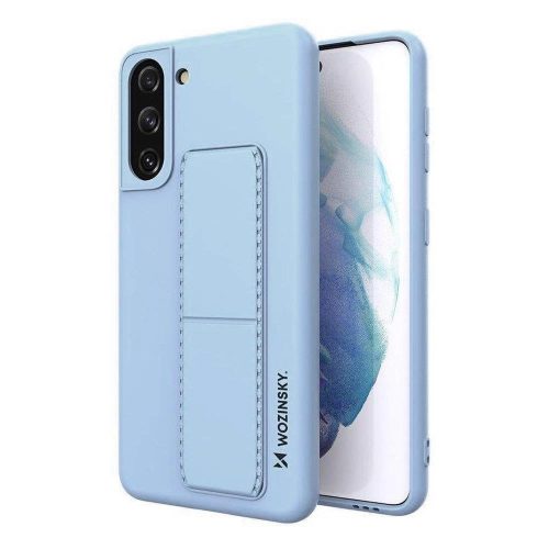 Wozinsky Kickstand Case Silicone Stand Cover for Samsung Galaxy S21 + 5G Light Blue