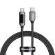 Baseus USB Type C - USB Type C cable 100 W (20 V / 5 A) 1 m Power Delivery with display screen power meter black (CATSK-B01)