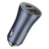 Baseus Golden Contactor Pro fast car charger USB Type C / USB 40 W Power Delivery 3.0 Quick Charge 4+ SCP FCP AFC + USB Type C cable - Lightning gray (TZCCJD-B0G)