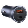 Baseus Golden Contactor Pro fast car charger USB Type C / USB 40 W Power Delivery 3.0 Quick Charge 4+ SCP FCP AFC + USB Type C cable - Lightning gray (TZCCJD-B0G)