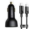 Baseus Superme fast car charger USB / USB Type C 100W PPS Quick Charge Power Delivery + USB cable Type C 100W (20V/5A) 1m black (TZCCZX-01)