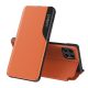 Eco Leather View Case elegant bookcase type case with kickstand for Samsung Galaxy A22 4G orange