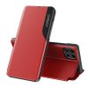 Eco Leather View Case elegant bookcase type case with kickstand for Samsung Galaxy A22 4G red