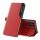 Eco Leather View Case elegant bookcase type case with kickstand for Samsung Galaxy A22 4G red