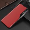 Eco Leather View Case elegant bookcase type case with kickstand for Samsung Galaxy A22 5G red