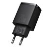 Baseus Compact fast charger USB / USB Type C 20W 3A Power Delivery Quick Charge 3.0 black (CCXJ-B01)