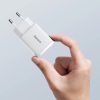 Baseus Compact fast charger USB / USB Type C 20W 3A Power Delivery Quick Charge 3.0 white (CCXJ-B02)