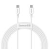 Baseus Superior Cable Cord USB Type C - USB Type C Quick Charge / Power Delivery / FCP 100W 5A 20V 2m white (CATYS-C02)