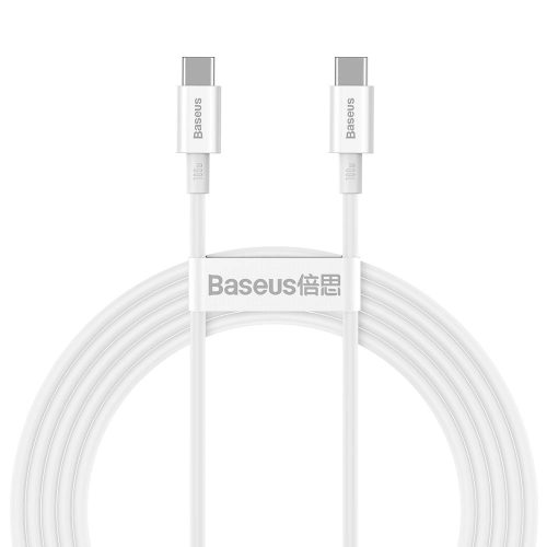 Baseus Superior Cable Cord USB Type C - USB Type C Quick Charge / Power Delivery / FCP 100W 5A 20V 2m white (CATYS-C02)