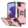 Wozinsky Ring Armor Case Kickstand Tough Rugged Cover for Samsung Galaxy A22 4G pink