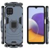 Ring Armor Case Kickstand Tough Rugged Cover for Samsung Galaxy A22 4G blue