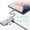 Choetech 9in1 multifunctional USB Type C HUB - 3x USB 3.2 Gen 1 / SD and TF memory card reader / HDMI 4K 30Hz / VGA Full HD 60Hz / USB Type C / RJ45 gray (HUB-M15 gray)