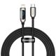 Baseus USB Type C - Lightning 20W fast charging data cable Power Delivery with display screen power meter 2m black (CATLSK-A01)