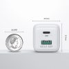 Joyroom charger (EU plug) USB / USB Type C 30W Power Delivery QuickCharge 3.0 AFC FCP white (L-QP303)