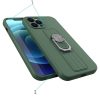 Ring Case silicone case with finger grip and stand for Samsung Galaxy A72 4G dark green