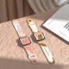 Strap Moro Band for Apple Watch Ultra / 9 / 8 / 7 / 6 / SE / 5 / 4 / 3 / 2 (49mm / 45mm / 44mm / 42mm) Silicone Strap Watch Bracelet Pattern 1