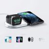 Choetech Qi 2in1 wireless charger for smartphones / Apple Watch with stand (MFI) USB Type C white (T317)