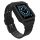 Protect Strap Band Band with Case for Apple Watch 7 / SE (41/40 / 38mm) Case Armored Watch Cover Black