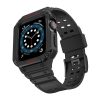 Protect Strap Band Band with Case for Apple Watch 7 / SE (41/40 / 38mm) Case Armored Watch Cover Black