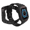 Protect Strap Band Band with Case for Apple Watch 7 / SE (41/40 / 38mm) Case Armored Watch Cover Black