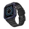 Protect Strap Band Band with Case for Apple Watch 7 / SE (41/40 / 38mm) Case Armored Watch Cover Black