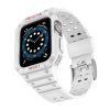 Protect Strap Band Band with Case for Apple Watch 7 / SE (41/40 / 38mm) Case Armored Watch Cover White