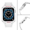 Protect Strap Band Band with Case for Apple Watch 7 / SE (41/40 / 38mm) Case Armored Watch Cover White